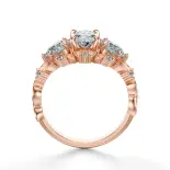 Pierścionek liście różowe złoto SBPZ_029